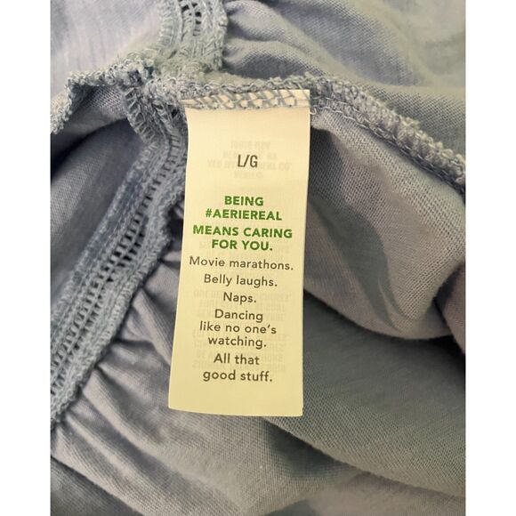 aerie flowy cropped notch neck t-shirt - Picture 6 of 11